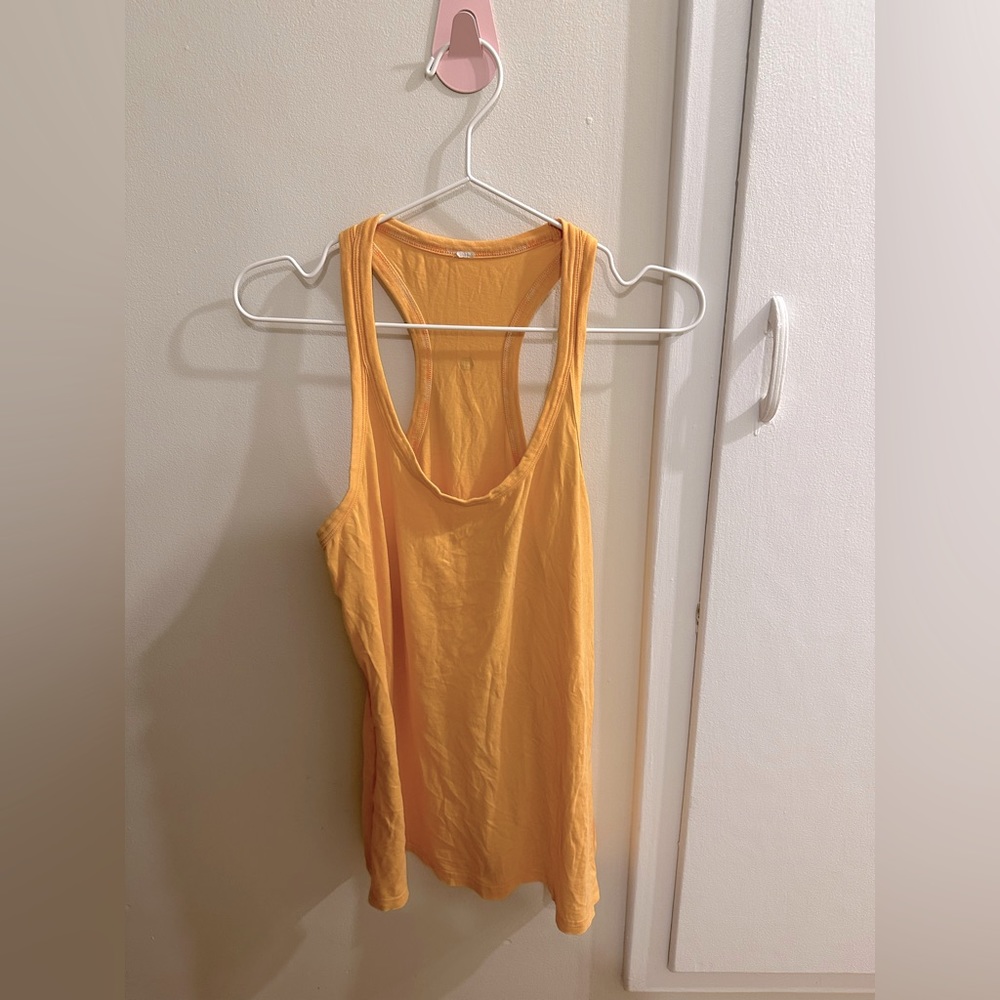 Lululemon orange running workout tank top
